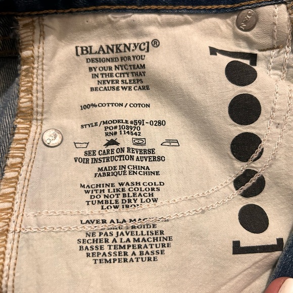 Blank NYC Denim Mini Skirt, size 25 - Picture 4 of 4